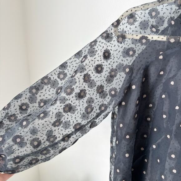 Zara Organza Daisy Print Mini Dress - Picture 3 of 6